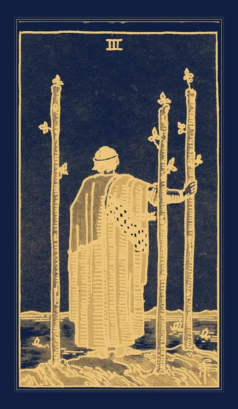 Three of Wands, Waite-Smith