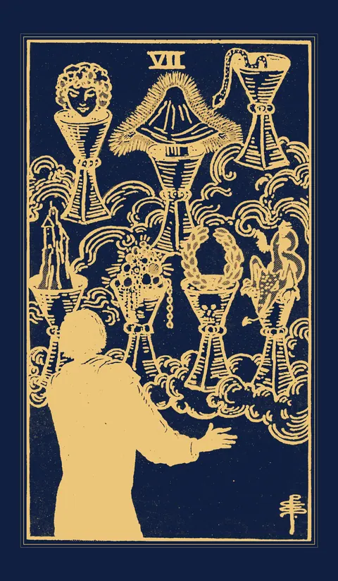 Seven of Cups, Waite-Smith