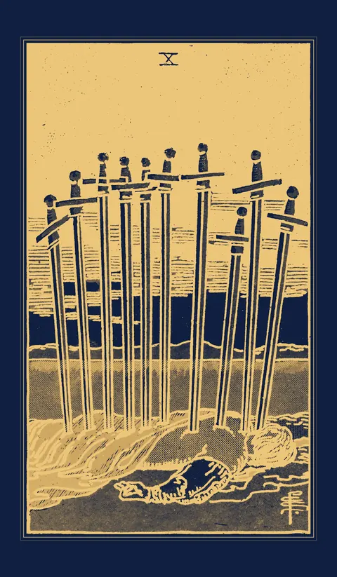Ten of Swords, Waite-Smith